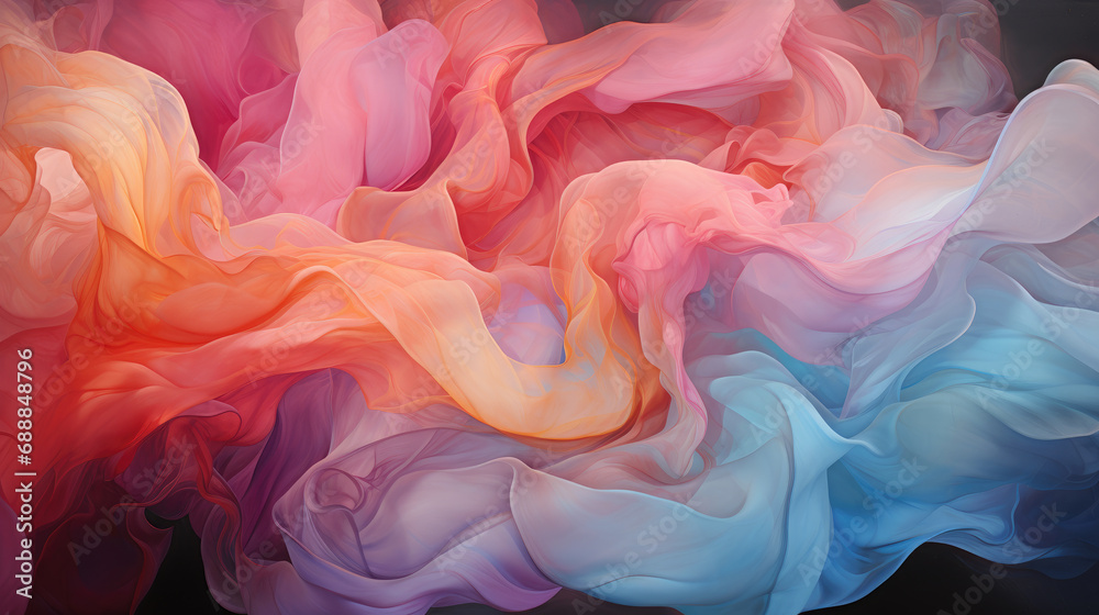 Obraz premium Colored background with curves and waves