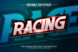 Racing 3D editable text effect template