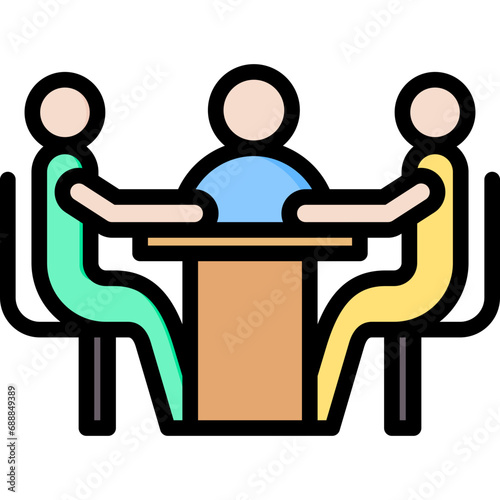 Meeting Outline Color Icon