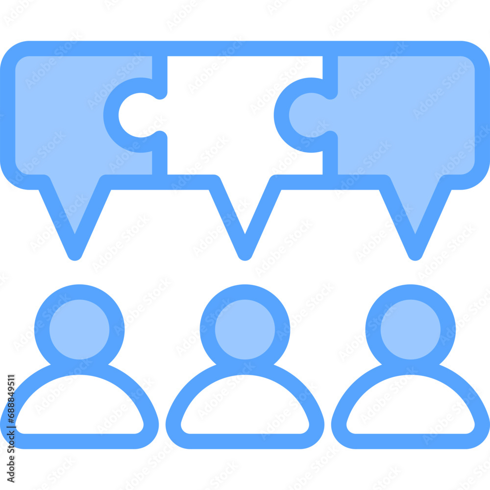 Collaboration Blue Icon Collaboration Blue Icon