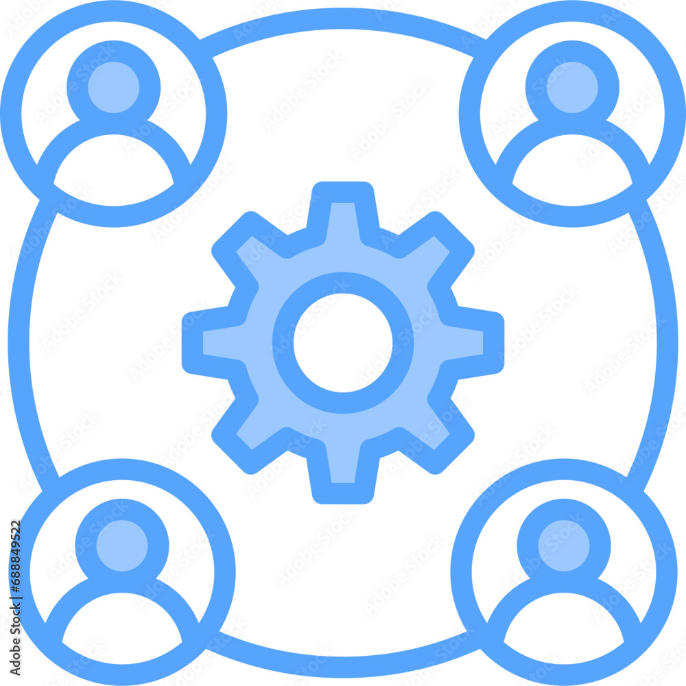 Network Blue Icon Network Blue Icon