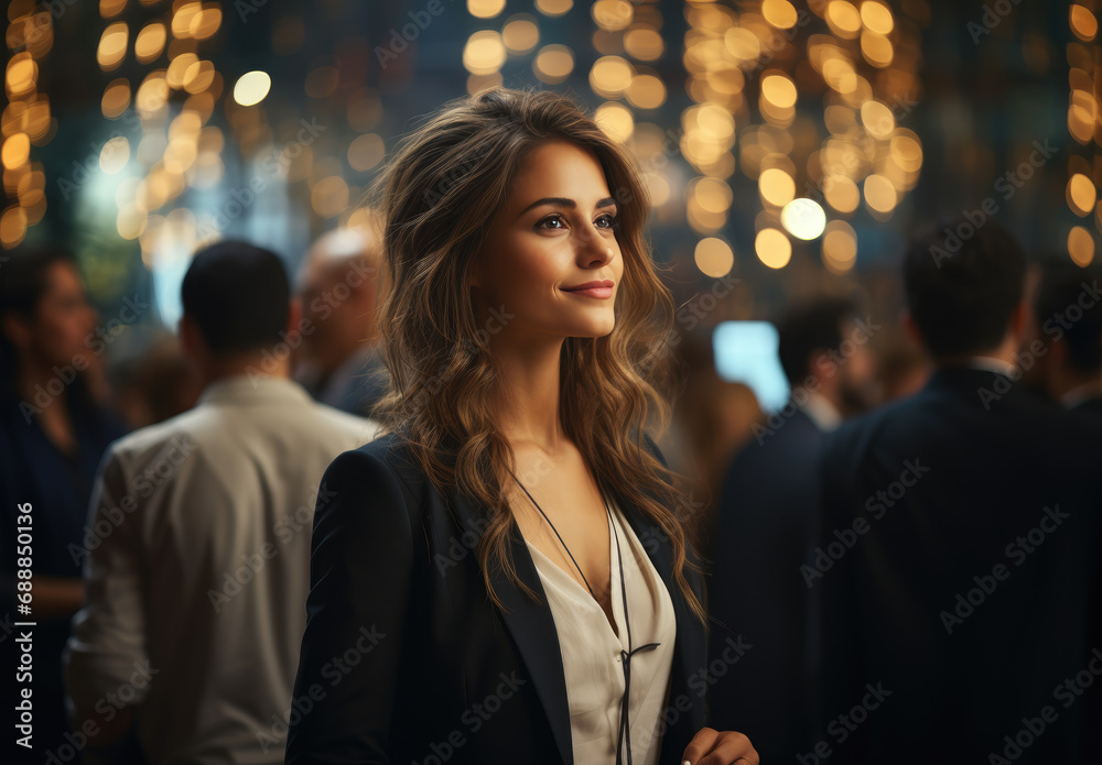 Side view of businesswoman of the year Side view of businesswoman of the year