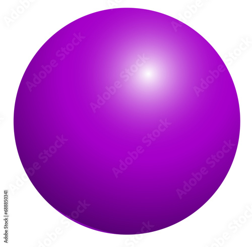 purple glossy sphere