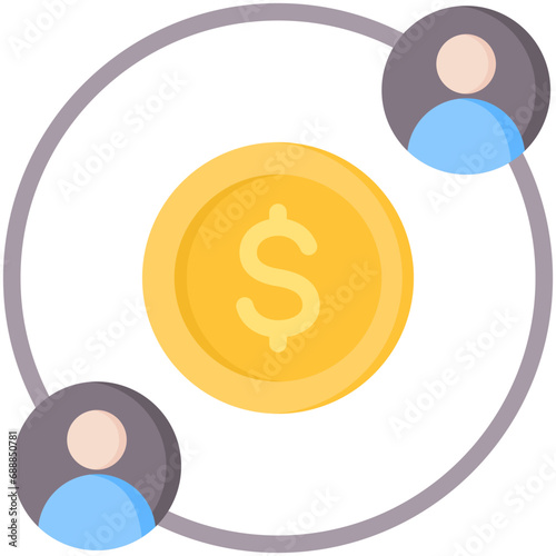 Cash Flow Flat Icon