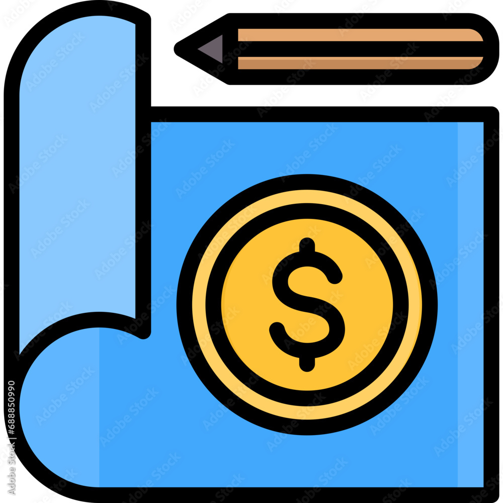 Blueprint Outline Color Icon Blueprint Outline Color Icon