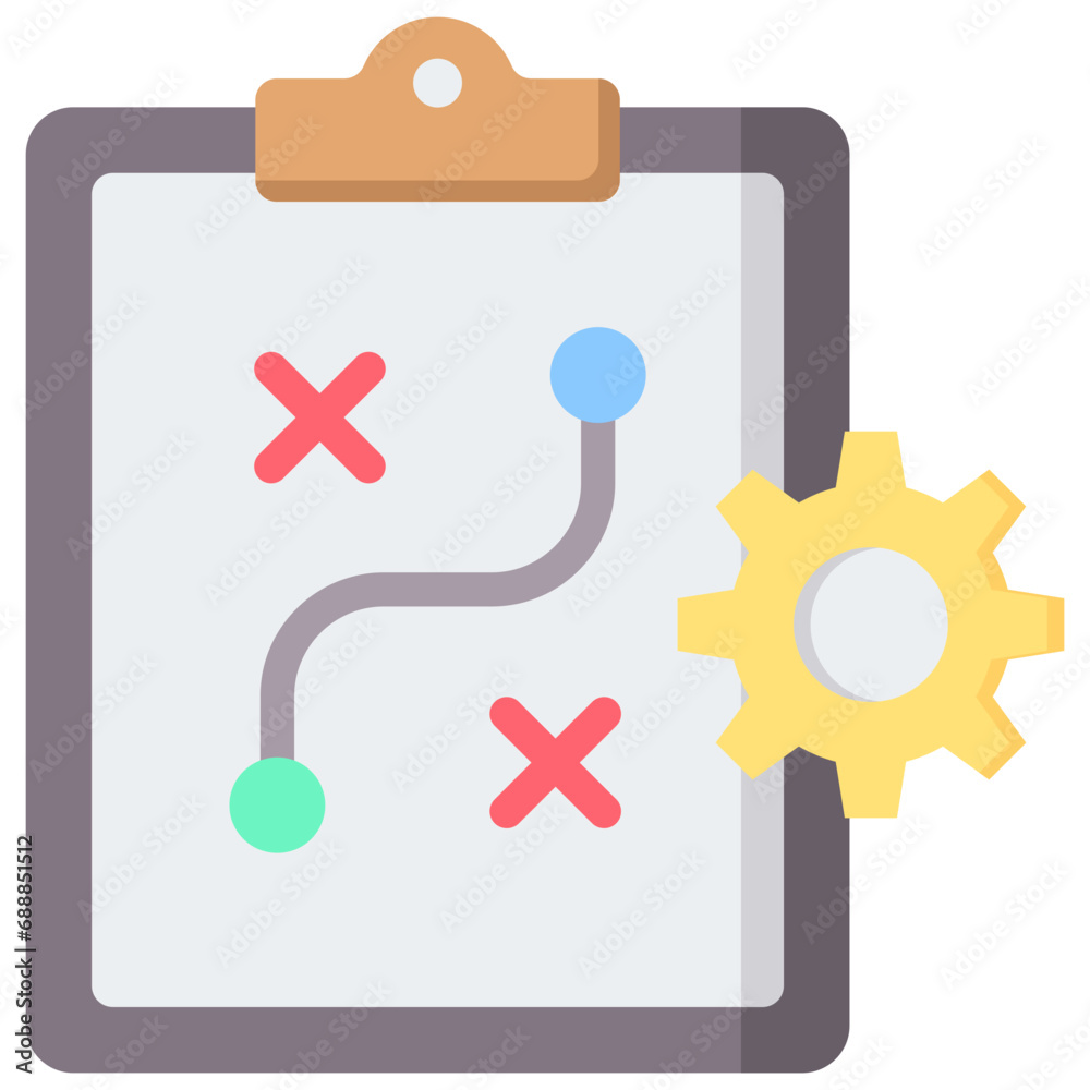 Obraz premium Strategy Flat Icon