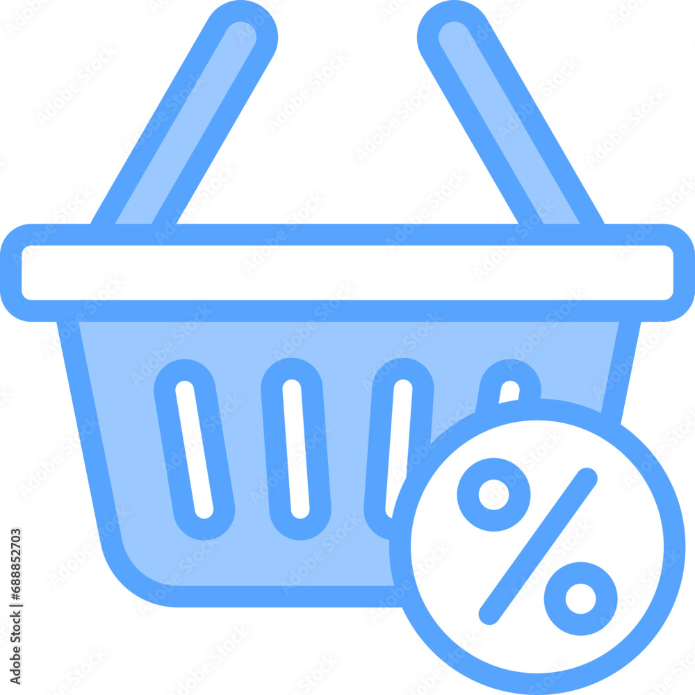 Shopping Basket Blue Icon Shopping Basket Blue Icon