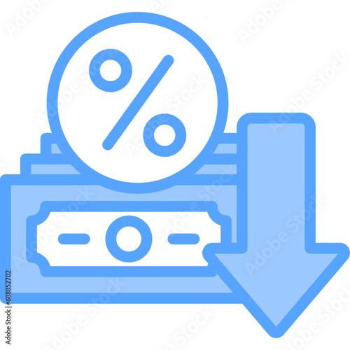 Discount Blue Icon