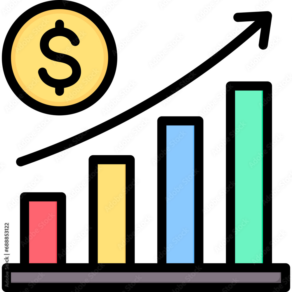 Investment Outline Color Icon Investment Outline Color Icon
