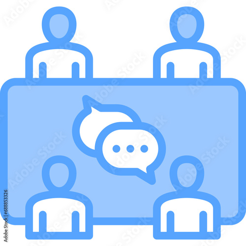 Meeting Blue Icon