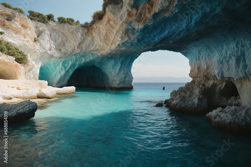 Платно Blue caves on Zakynthos island - Greece