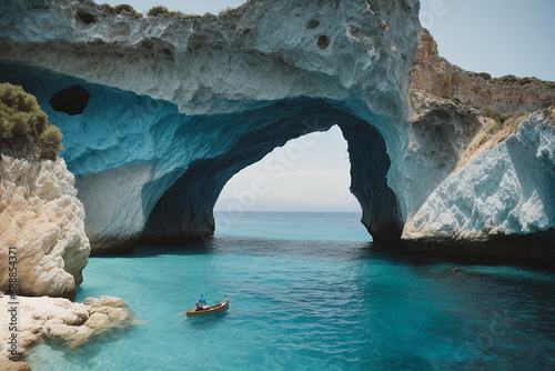 Blue caves on Zakynthos island - Greece