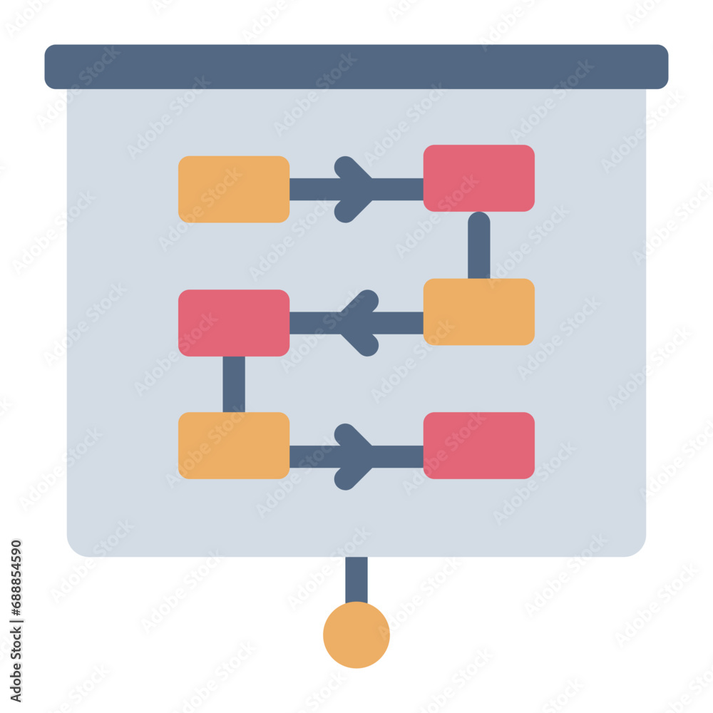 Planning sequence presentation icon Planning sequence presentation icon
