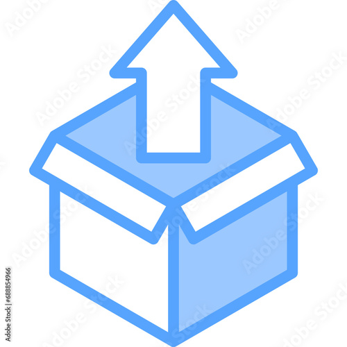 Unpacking Blue Icon