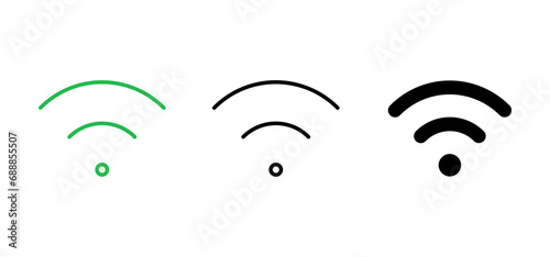 Wifi icon set. signal vector icon. Wireless  icon vector