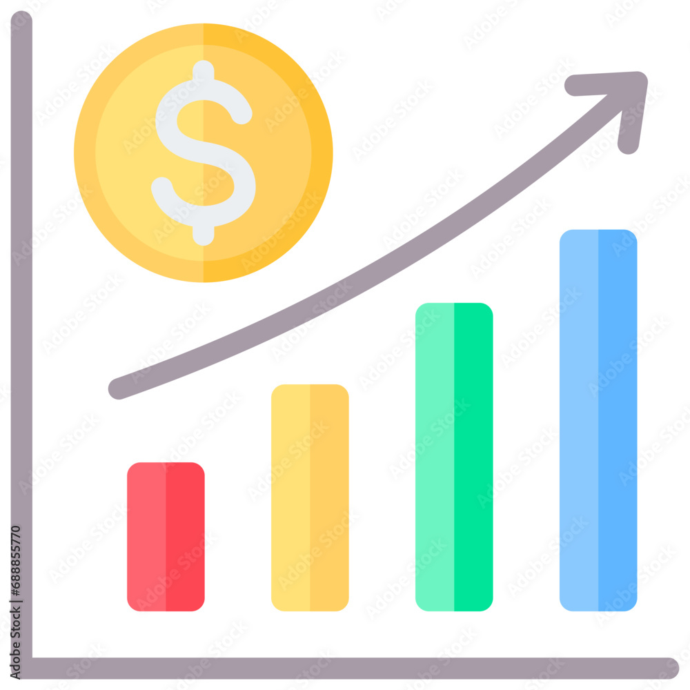Growth Flat Icon Growth Flat Icon