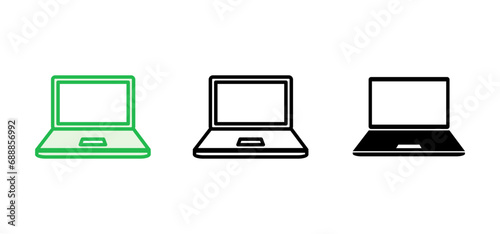 Laptop icon set. computer icon vector © AAVAA