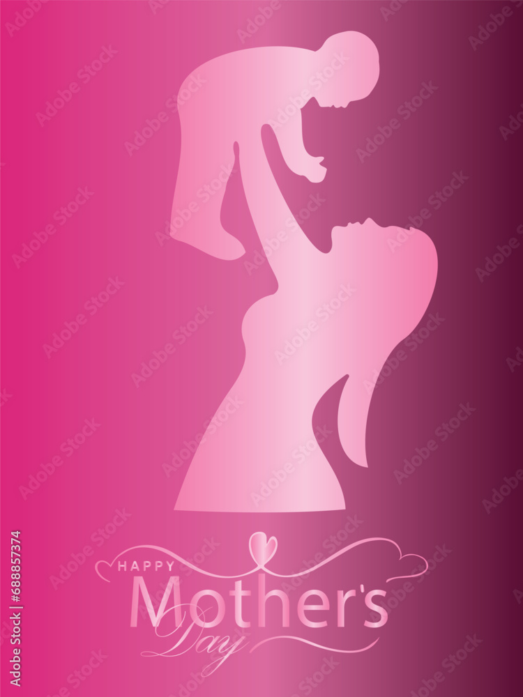 Happy Mother's Day. banner, Greeting card, poster