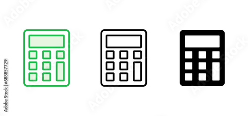 Calculator icon set. Accounting calculator icon. calculator vector