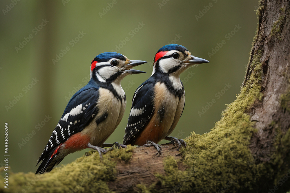 Great Spotted Woodpecker ( Dendrocopos major )