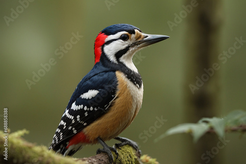 Great Spotted Woodpecker ( Dendrocopos major ) © Lazy Dog