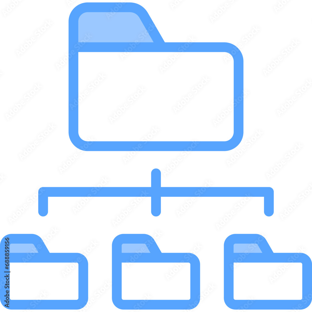 Folder Management Blue Icon