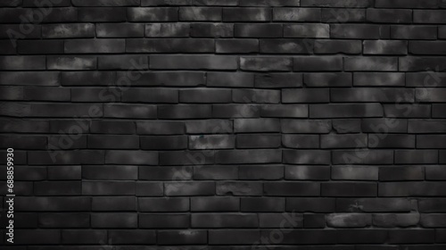 Black Brick Wall with Dark Background