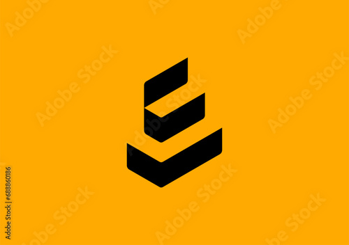 Monogram E C  with a chic checkmark, epitomizing style and sophistication effortlessly