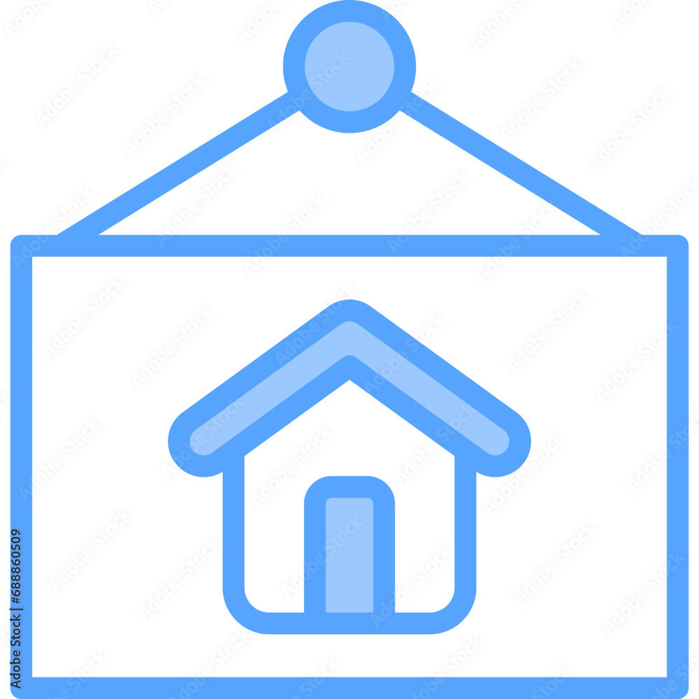 Obraz premium Sign Blue Icon