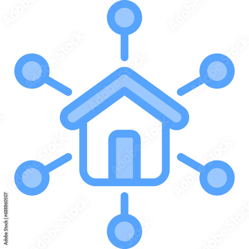 Network Blue Icon