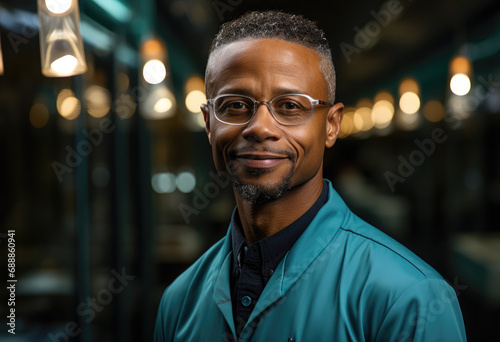 African american manager at work photo