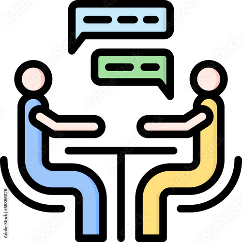 Discussion Outline Color Icon