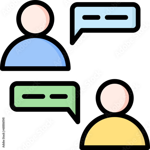 Discussion Outline Color Icon