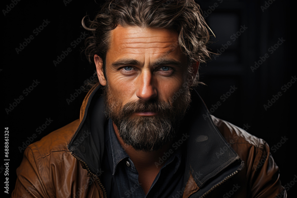 Obraz premium Model man with beauty face