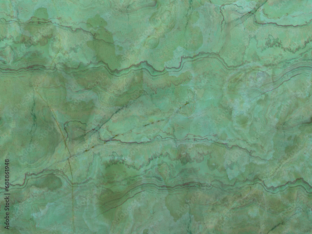 Green marble tile with natural veins. Luxury background. Abstract stone pattern.