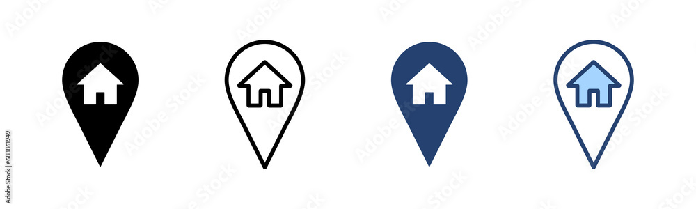 Address icon vector. home location sign and symbol. pinpoint Address icon vector. home location sign and symbol. pinpoint
