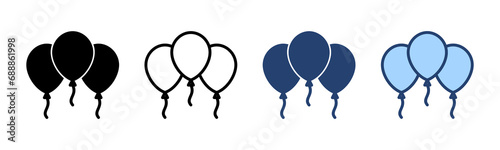 Balloon icon vector. Party balloon sign and symbol
