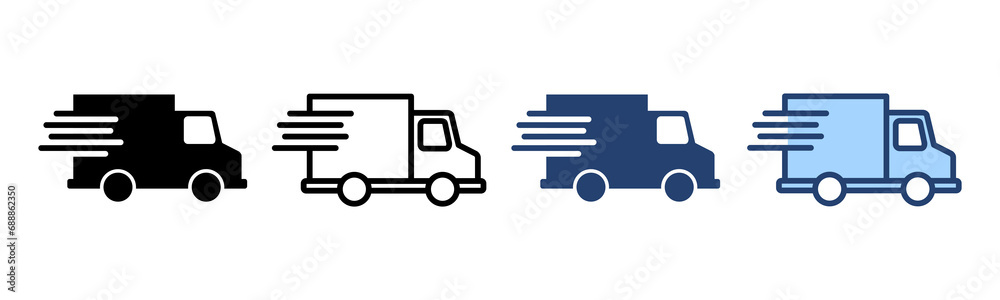 Delivery truck icon vector. Delivery truck sign and symbol. Shipping fast delivery icon Delivery truck icon vector. Delivery truck sign and symbol. Shipping fast delivery icon