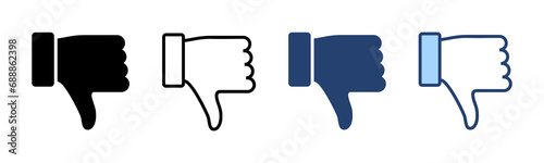 Wallpaper Mural Dislike icon vector. dislike sign and symbol. Hand with thumb down Torontodigital.ca