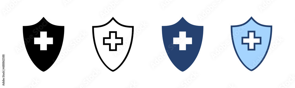 Health insurance icon vector. Insurance health document sign and symbol Health insurance icon vector. Insurance health document sign and symbol