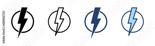 Lightning icon vector. electric sign and symbol. power icon. energy sign © avaicon