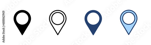 Free Download Pin icon vector. Location sign and symbol. destination icon. map pin - GFXLoad