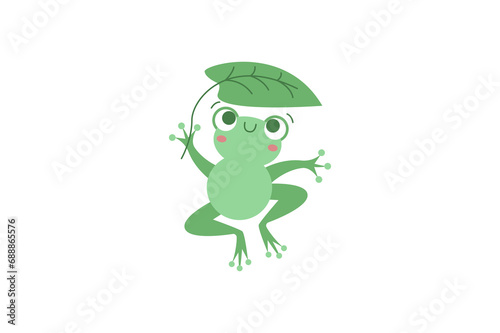 Fototapeta Naklejka Na Ścianę i Meble -  Cute Frog Clipart