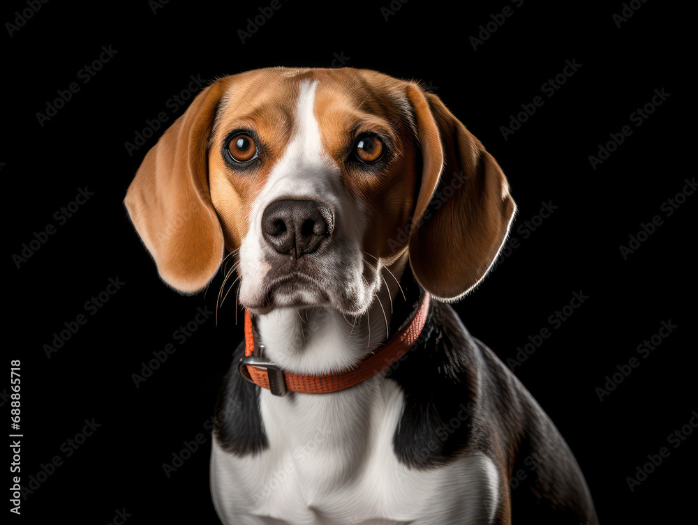 Beagle Dog Studio Shot on Clear Isolated Background, Generative AI