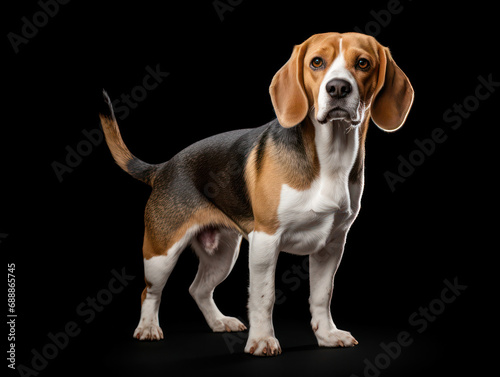 Beagle Dog Studio Shot on Clear Isolated Background, Generative AI