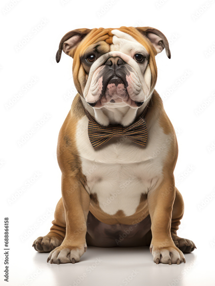 Bulldog Studio Shot on Clear Isolated Background, Generative AI Bulldog Studio Shot on Clear Isolated Background, Generative AI