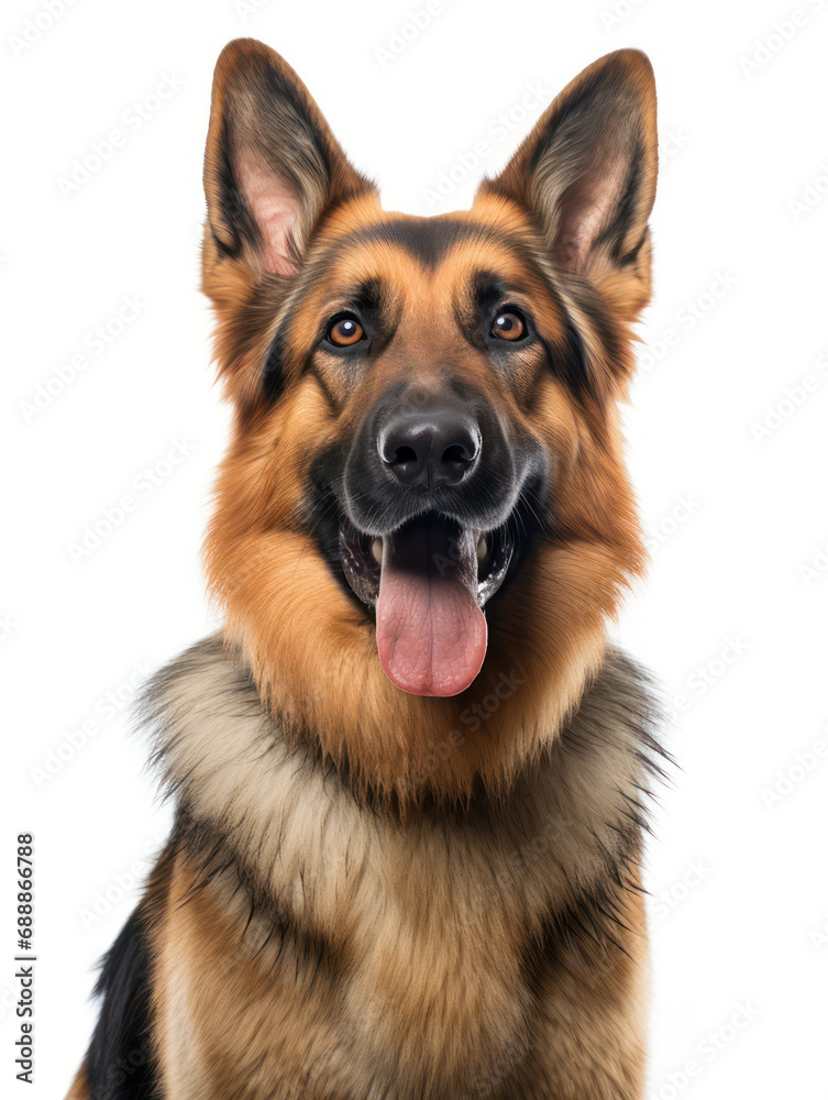 German Shepherd Dog Studio Shot on Clear Isolated Background, Generative AI German Shepherd Dog Studio Shot on Clear Isolated Background, Generative AI