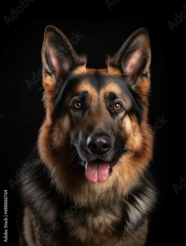 German Shepherd Dog Studio Shot on Clear Isolated Background, Generative AI © Vig