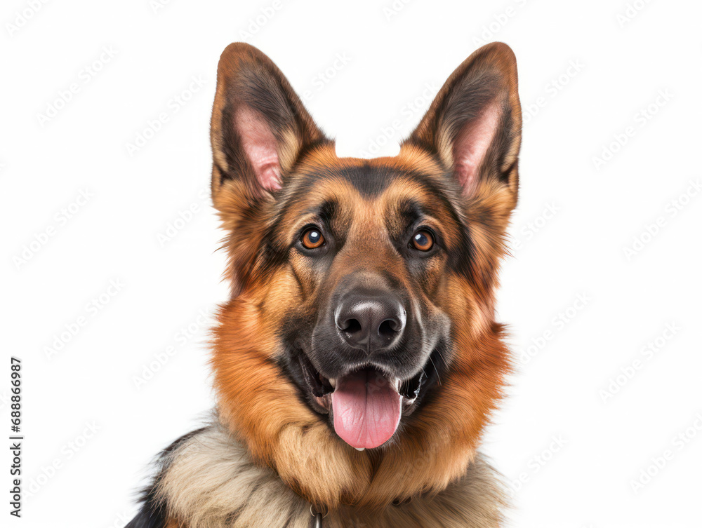 German Shepherd Dog Studio Shot on Clear Isolated Background, Generative AI German Shepherd Dog Studio Shot on Clear Isolated Background, Generative AI