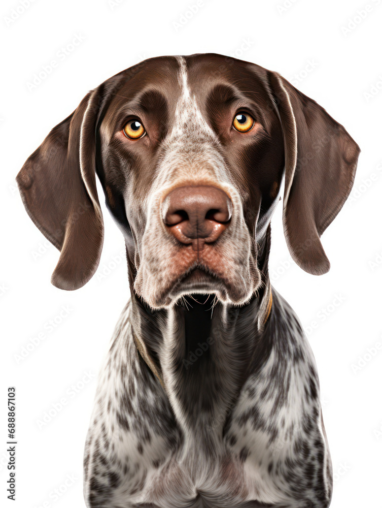German Shorthaired Pointer Dog Studio Shot on Clear Isolated Background, Generative AI German Shorthaired Pointer Dog Studio Shot on Clear Isolated Background, Generative AI